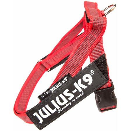 Шлейка Julius-K9 IDC®-Belt harness Color & Gray Mini-Mini для собак (40-49см / 4-7кг) красный