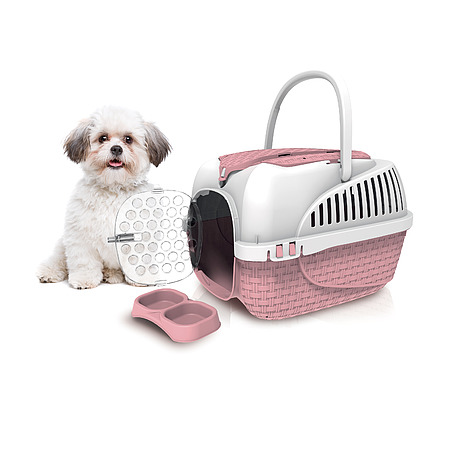 Переноска Bama Pet Kennel Tour Maxi до 12 кг, розовая