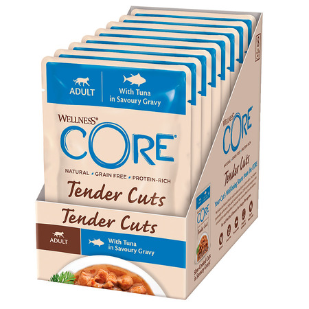 Влажный корм CORE Tender Cuts с тунцом Нарезка в соусе для кошек 85 г 16 шт