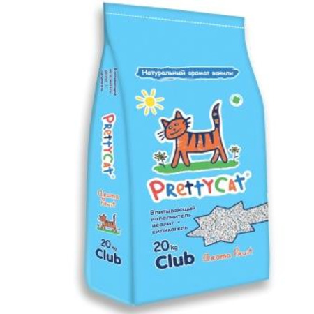 Наполнитель PrettyCat Aroma Fruit Club глиняный впитывающий с део-кристаллами 20 кг