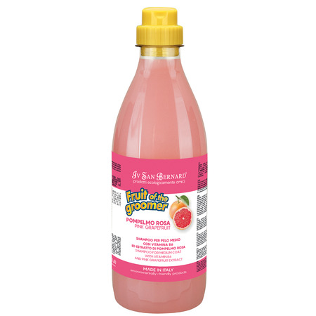 Шампунь ISB FRUIT OF THE GROMMER PINK GRAPEFRUIT SHAMPOO Ив Сан Бернард шампунь восстанавливающий Розовый грейпфрут с витаминами для среднешерстных собак и кошек  (1 л), NSHAPO1000