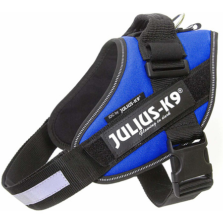 Шлейка Julius-K9 Powerharness 0 для собак (58-76см/ 14-25кг) синий, 616465