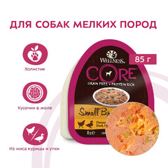 Консервы CORE Small Breed Курица с уткой, горошком и морковью для собак мелких пород 85 г 12 шт, 10453 фото 2