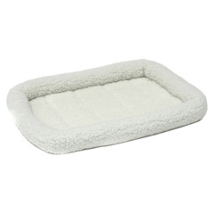 Лежанка 53х30 см MidWest Pet Bed флисовая белая фото 2