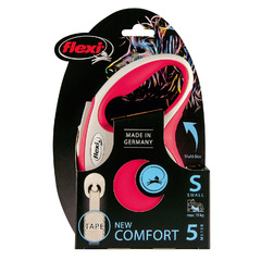 Поводок-рулетка flexi New Line Comfort S лента, серый/красный (до 15 кг) 5 м фото 3