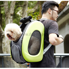 Складная тележка-рюкзак-сумка (3 в 1) Ibiyaya для животных до 8 кг, лайм, 340931 фото 13