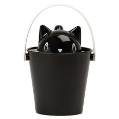 Ведро для сухого корма United Pets "Cat-Crick", черное, для кошек, 20х20х28 см, (на 2 кг, 7,5 литра), SG0101NE фото 2