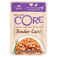 Влажный корм CORE Tender Cuts Индейка с уткой Нарезка в соусе для кошек 85 г 16 шт фото 3