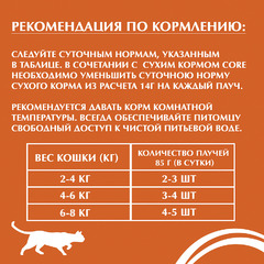 Влажный корм CORE Tender Cuts Курица с лососем Нарезка в соусе для кошек 85 г 16 шт фото 5