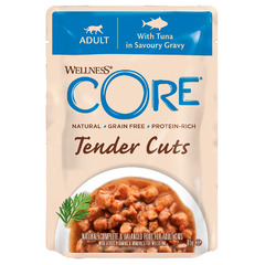 Влажный корм CORE Tender Cuts с тунцом Нарезка в соусе для кошек 85 г 16 шт фото 2