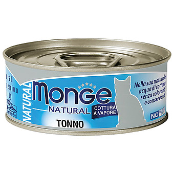 Консервы Monge Cat Natural Атлантический тунец для кошек 80 г 12 шт фото 1