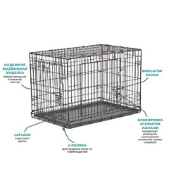 Клетка MidWest Contour 2 двери 91х58х64h см фото 10
