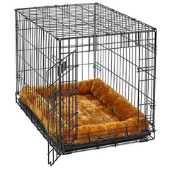 Лежанка 56х33 см MidWest Pet Bed меховая коричневая фото 6