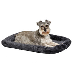 Лежанка 56х33 см MidWest Pet Bed меховая серая фото 8