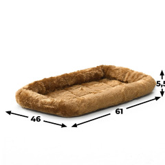 Лежанка 61х46 см MidWest Pet Bed меховая коричневая, 40224-CN фото 4