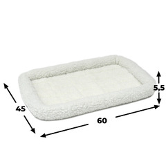 Лежанка 58х45 см MidWest Pet Bed флисовая белая фото 3