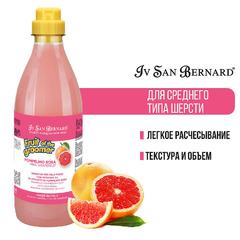 Шампунь ISB FRUIT OF THE GROMMER PINK GRAPEFRUIT SHAMPOO Ив Сан Бернард шампунь восстанавливающий Розовый грейпфрут с витаминами для среднешерстных собак и кошек  (1 л), NSHAPO1000 фото 3