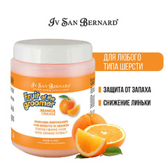 Маска Iv San Bernard Fruit of the Grommer Orange Восстанавливающая с силиконом для слабой выпадающей шерсти 1 л, NMASAR1000 фото 2