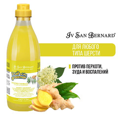 Шампунь ISB FRUIT OF THE GROMMER GINGER & ELDERBERY SHAMPOO Ив Сан Бернард шампунь против раздражений и перхоти для собак и кошек с любым типом шерсти (1 л), NSHAZE1000 фото 3