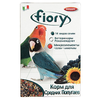 Корм Fiory Parrocchetti Africa для средних попугаев 800 г, 06030 фото 1