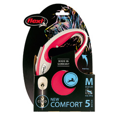 Поводок Flexi Рулетка New Line Comfort М, трос, до 20 кг, серый, красный, 5 м, 98042922 фото 3