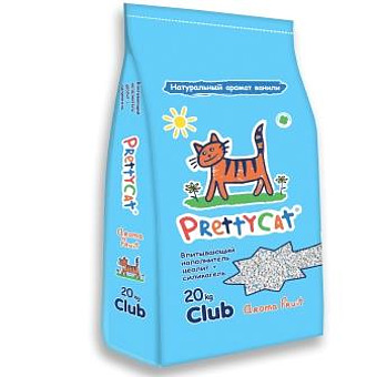 Наполнитель PrettyCat Aroma Fruit Club глиняный впитывающий с део-кристаллами 20 кг фото 1