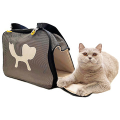 Сумка-переноска United Pets Mesh Bag 44 х 23 х 28 см, черная/желтая фото 4