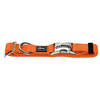 Ошейник для собак Hunter ALU-Strong S нейлон с металлической застежкой, 30-45 см, оранжевый фото 1