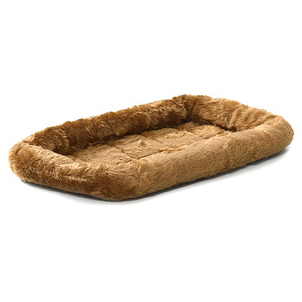 Лежанка 56х33 см MidWest Pet Bed меховая коричневая фото 1