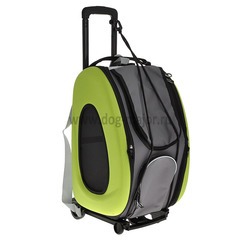 Складная тележка-рюкзак-сумка (3 в 1) Ibiyaya для животных до 8 кг, лайм, 340931 фото 2
