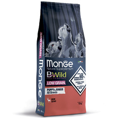 Корм сухой Monge Dog BWild Low Grain Puppy & junior, низкозерновой из мяса оленя, для щенков всех пород, 12 кг, 70011891 фото 1