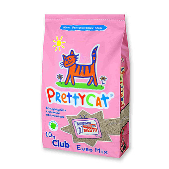 Наполнитель PrettyCat Euro Mix комкующийся для кошачьих туалетов 10 кг фото 1