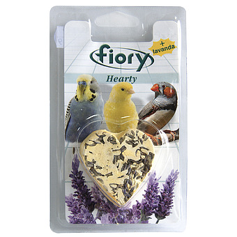 Био-камень Fiory Hearty с лавандой в форме сердца для птиц 45 г фото 2