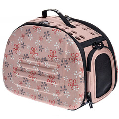 Складная сумка-переноска Ibiyaya для животных до 6 кг, розовая в цветочек, 340801 фото 2
