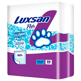 Коврики (пеленки) LUXSAN Premium GEL для животных 60х60, 50 шт фото 1