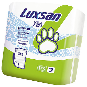 Коврики (пеленки) LUXSAN Premium GEL для животных 60х90, 10 шт фото 1