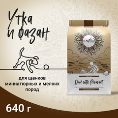 Сухой корм CRAFTIA NATURA для щенков миниатюрных и мелких пород из утки с фазаном 640 г фото 3