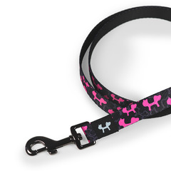 Поводок United Pets для собак Complete me Identity 120 см, 25 мм, черный с розовым фото 3